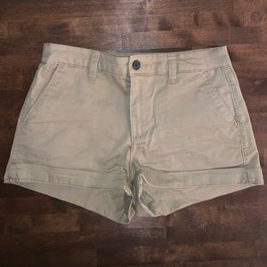 Size 2 woman’s khaki stretch shorts.